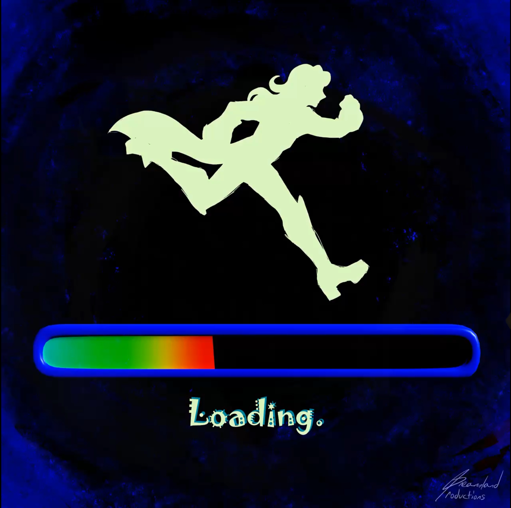 “Loading Screen,” Blender 3D and Procreate Software, April 2026.