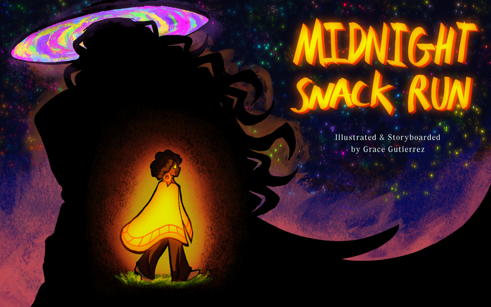 “Midnight Snack Run,” Procreate Software & Blender 3D, October 2026.